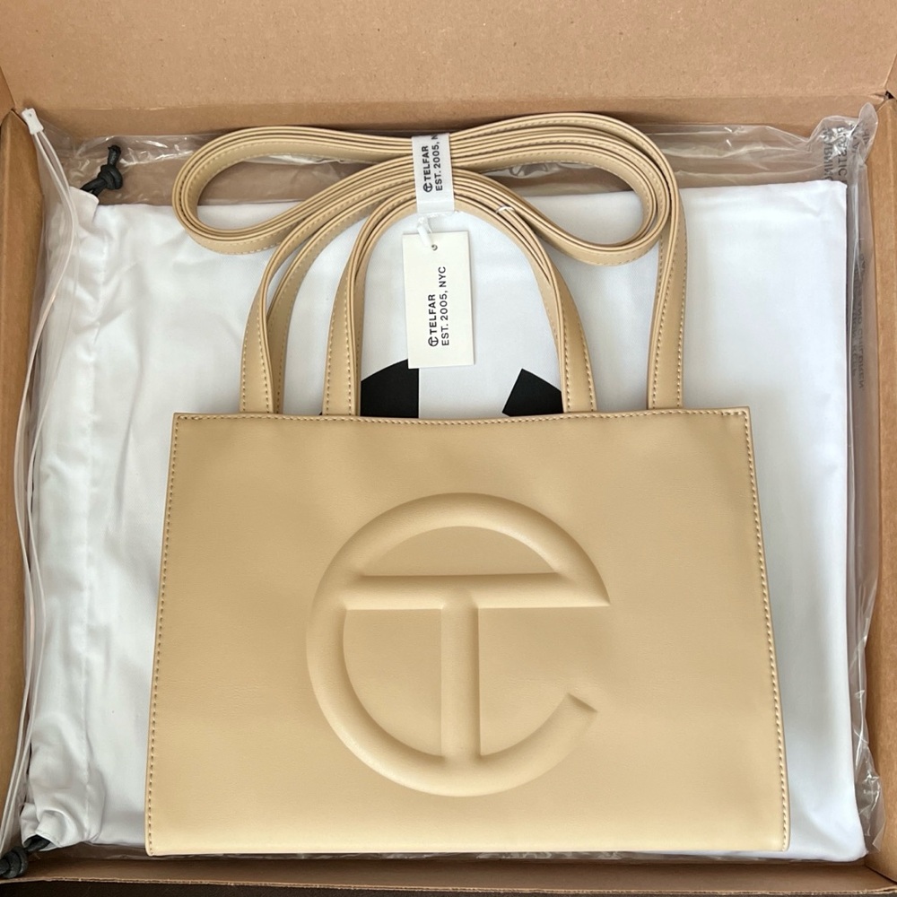 NWT Telfar Shmedium Cream Shopping Bag AUTHENTIC